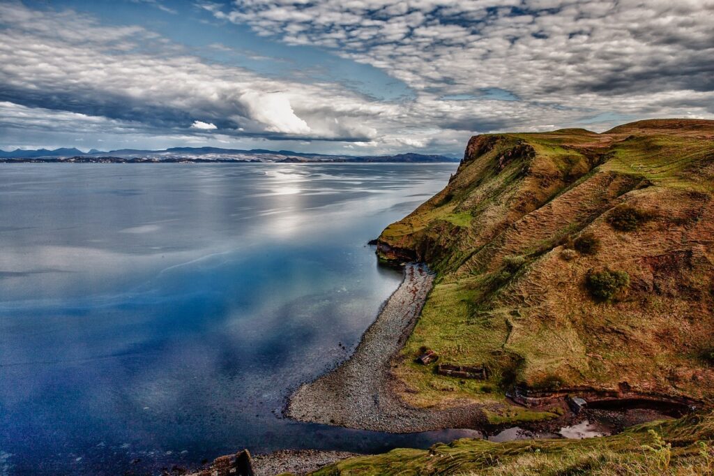 bay, coast, cliff, sea, water, coastline, island, scenery, scenic, idyllic, nature, skye, isle of skye, scotland, cliff, island, island, island, scenery, scotland, scotland, scotland, scotland, scotland